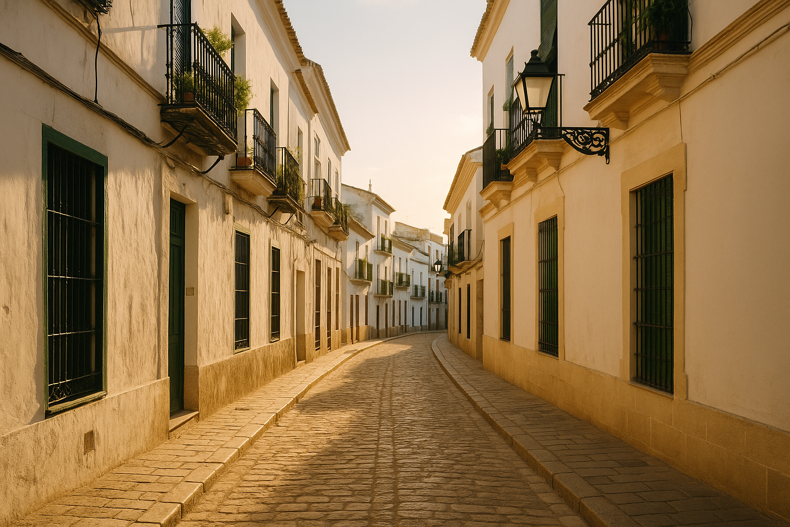 Sunlit Jerez street